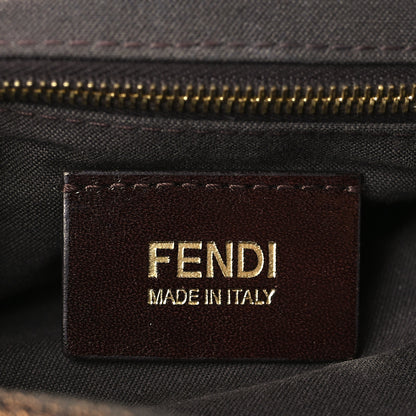 Fendi Zucca Vitello Acqua Maxi Baguette Shoulder Bag Tobacco 6 of 10