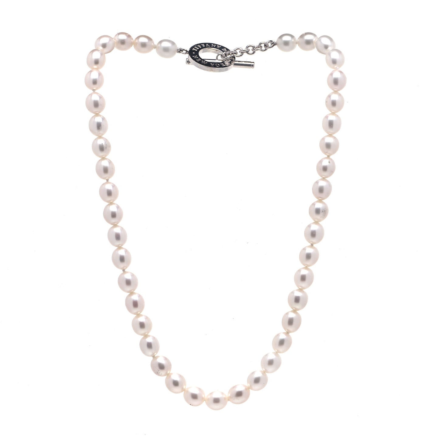 Sterling Silver Pearl Strand Toggle Necklace