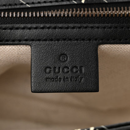 Gucci X BALENCIAGA Calfskin Matelasse Logo Print Small GG Marmont Shoulder Bag Black 6 of 10
