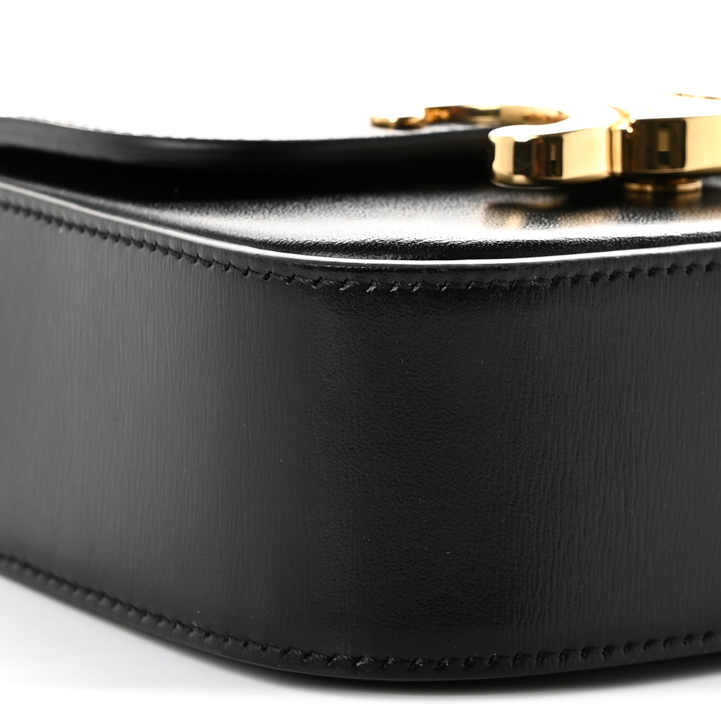Shiny Calfskin Mini Chain Claude Black