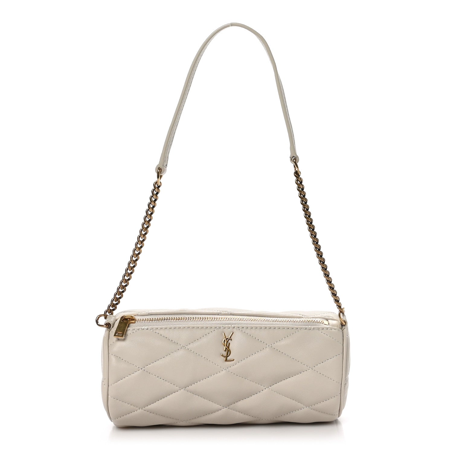 Saint Laurent Lambskin Monogram Mini Sade Tube Bag Vintage White 1 of 11