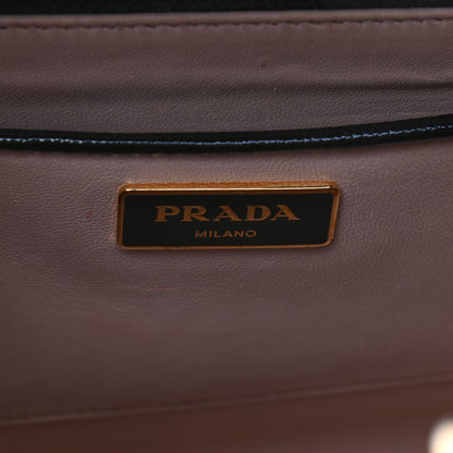 Prada Saffiano Vernice Pyramid Bag Black 6 of 11