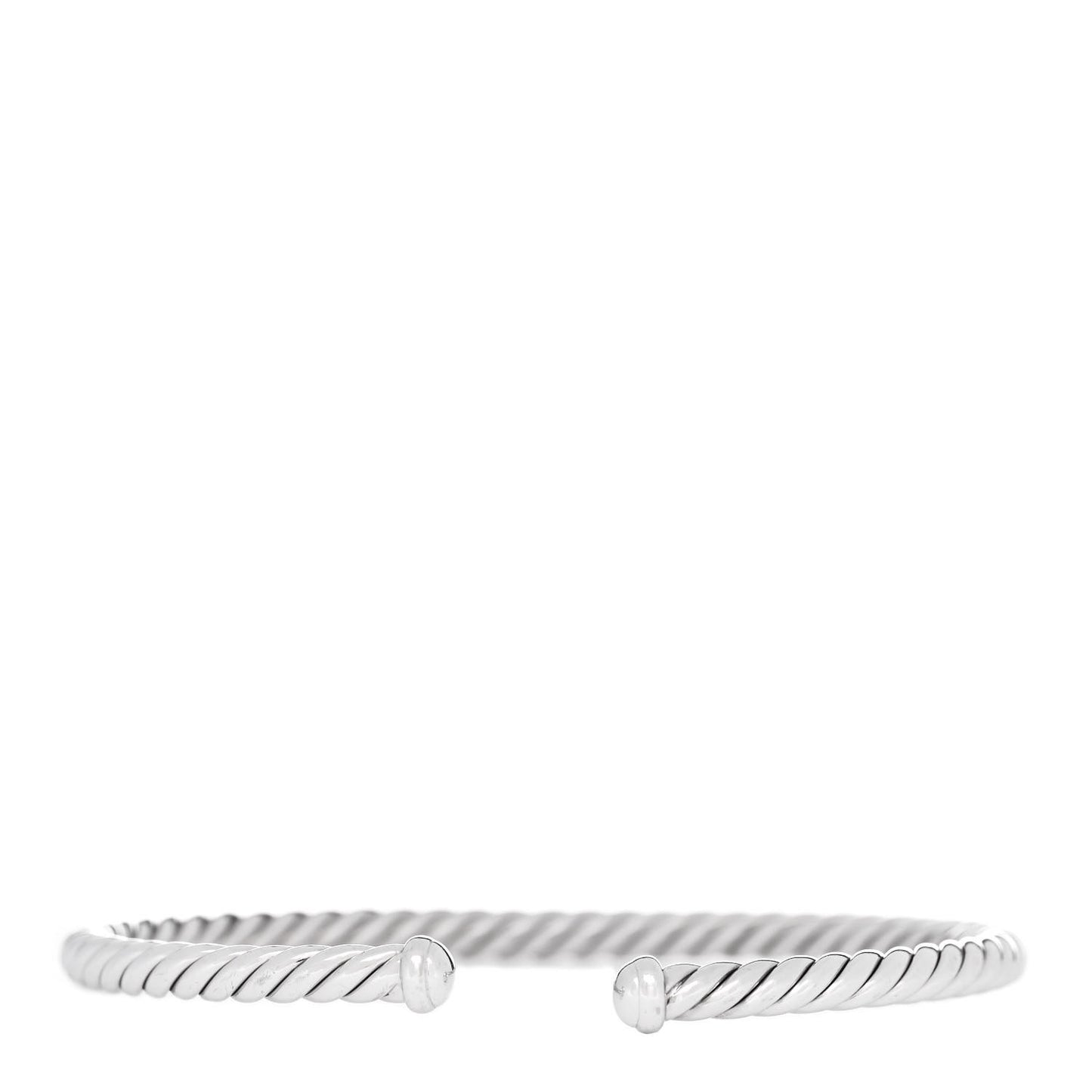 18K White Gold 4mm Cablespira Bracelet