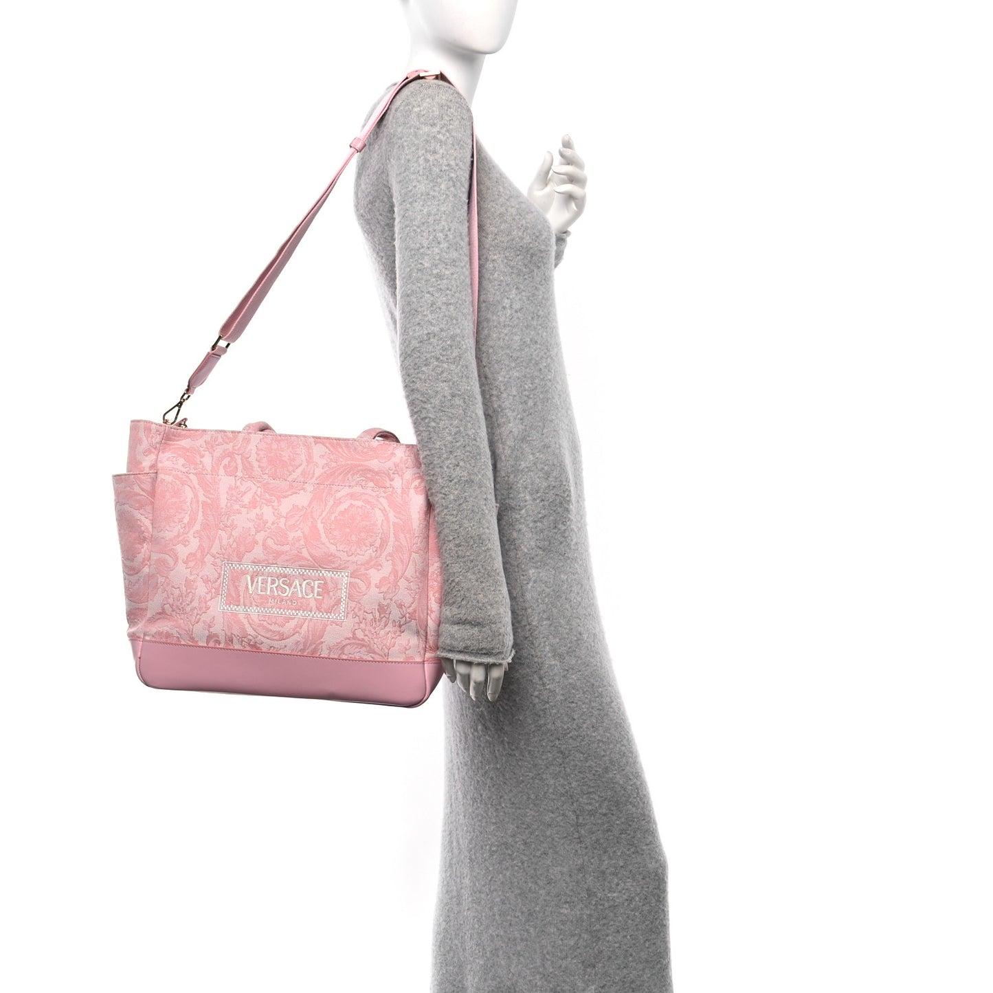 Baroque Jacquard Athena Diaper Bag Pink