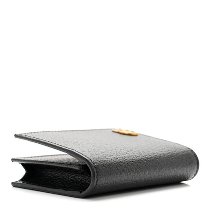 Gucci Calfskin Boar Effect GG Marmont Card Case Black 3 of 10