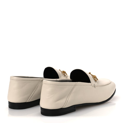 Gucci Lambskin Womens Brixton Horsebit Loafers 38.5 Mystic White 5 of 13