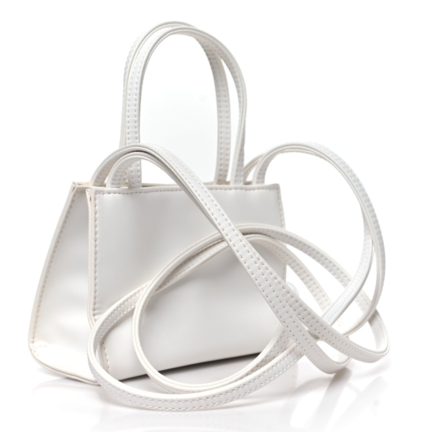 Telfar Vegan Leather Small Shopping Bag White 3 of 9