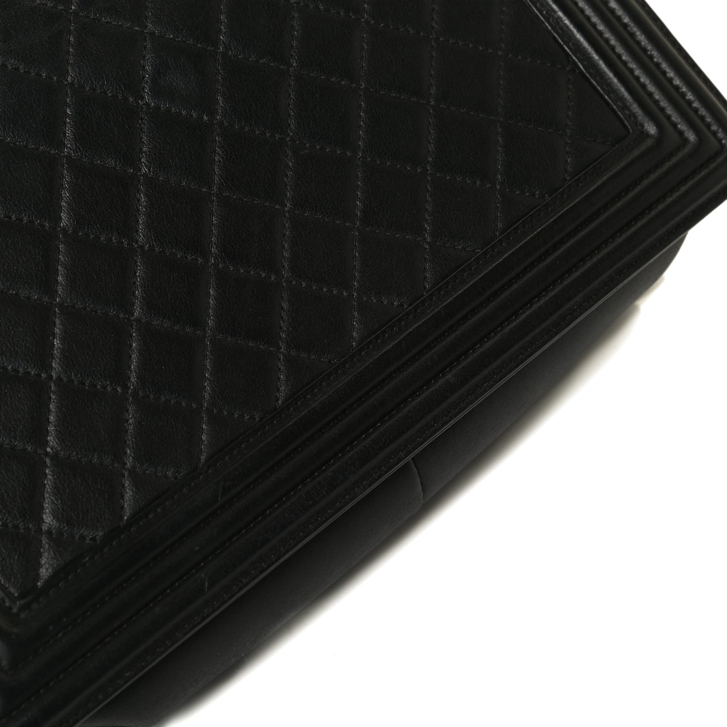 Calfskin Quilted New Medium Boy Flap Black