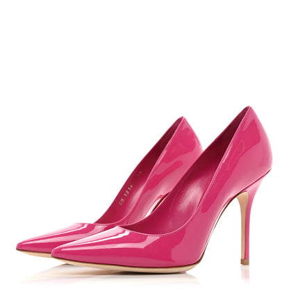 Christian Dior Patent Cherie Pointy Toe 100mm Pumps 36 Fuchsia 3 of 12