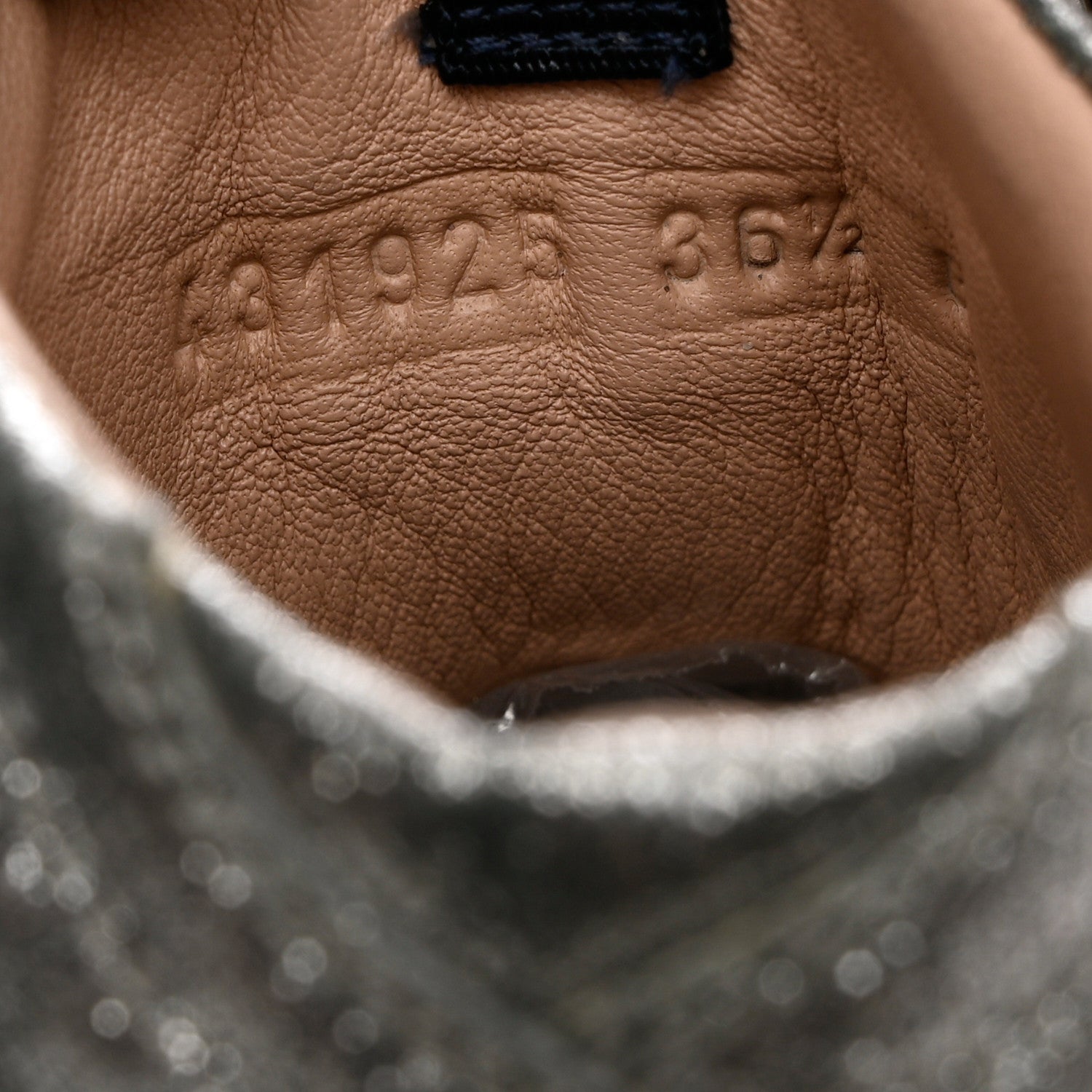 Gucci Glitter Web New Bright High Top Sneakers 36.5 Silver 6 of 12