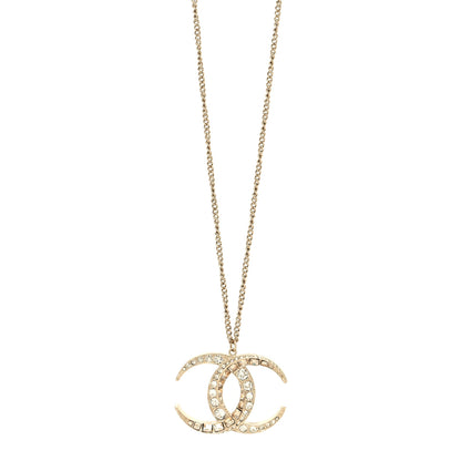 Chanel Baguette Crystal Moon CC Necklace Gold 2 of 5
