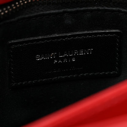 Saint Laurent Calfskin Y Quilted Monogram Toy Loulou Crossbody Bag Rouge Eros 9 of 11