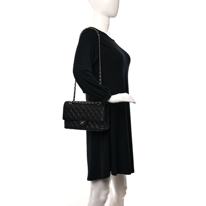 Chanel Caviar Quilted Medium Double Flap Black 2 of 9