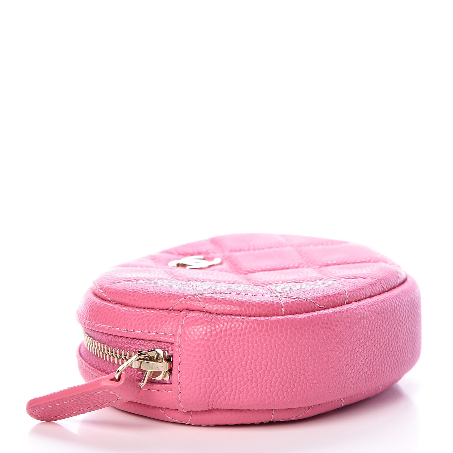 Chanel Iridescent Caviar Quilted Zip Around Classic Coin Purse Pink 4 of 8