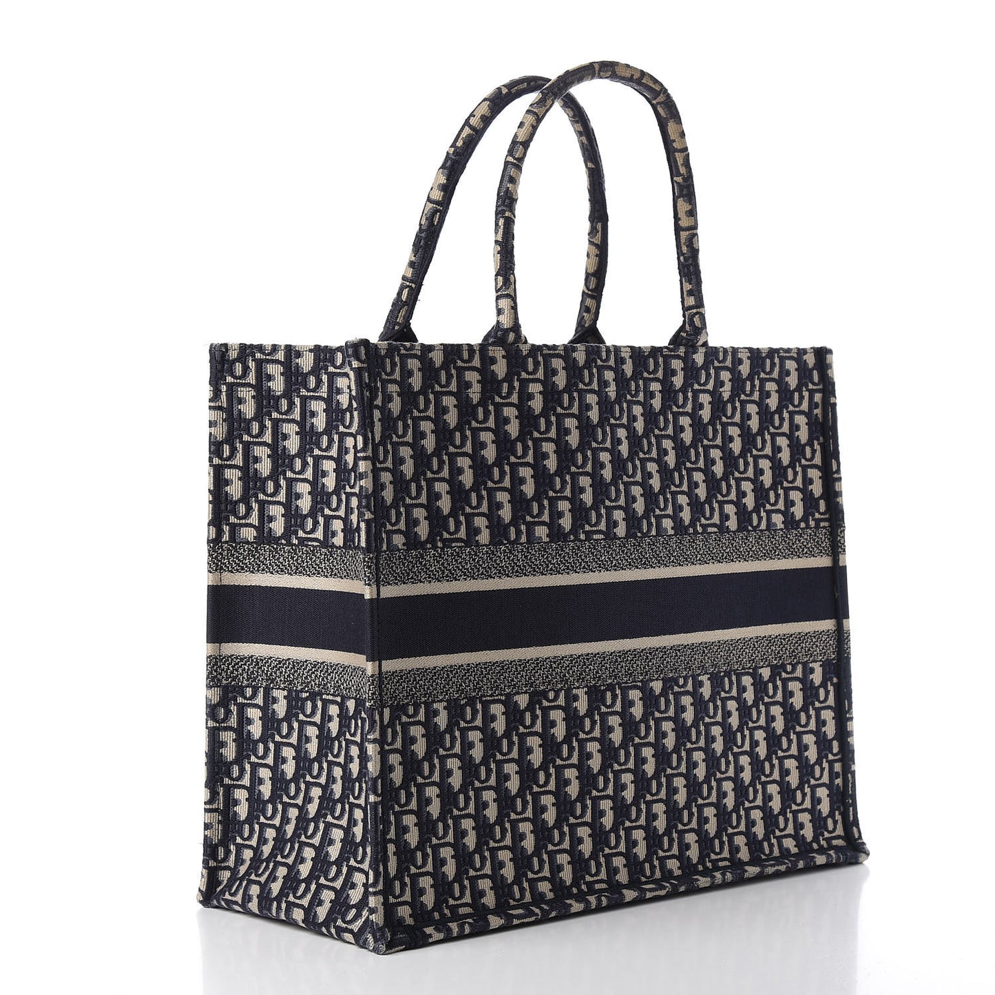 Oblique Book Tote Blue Multicolor