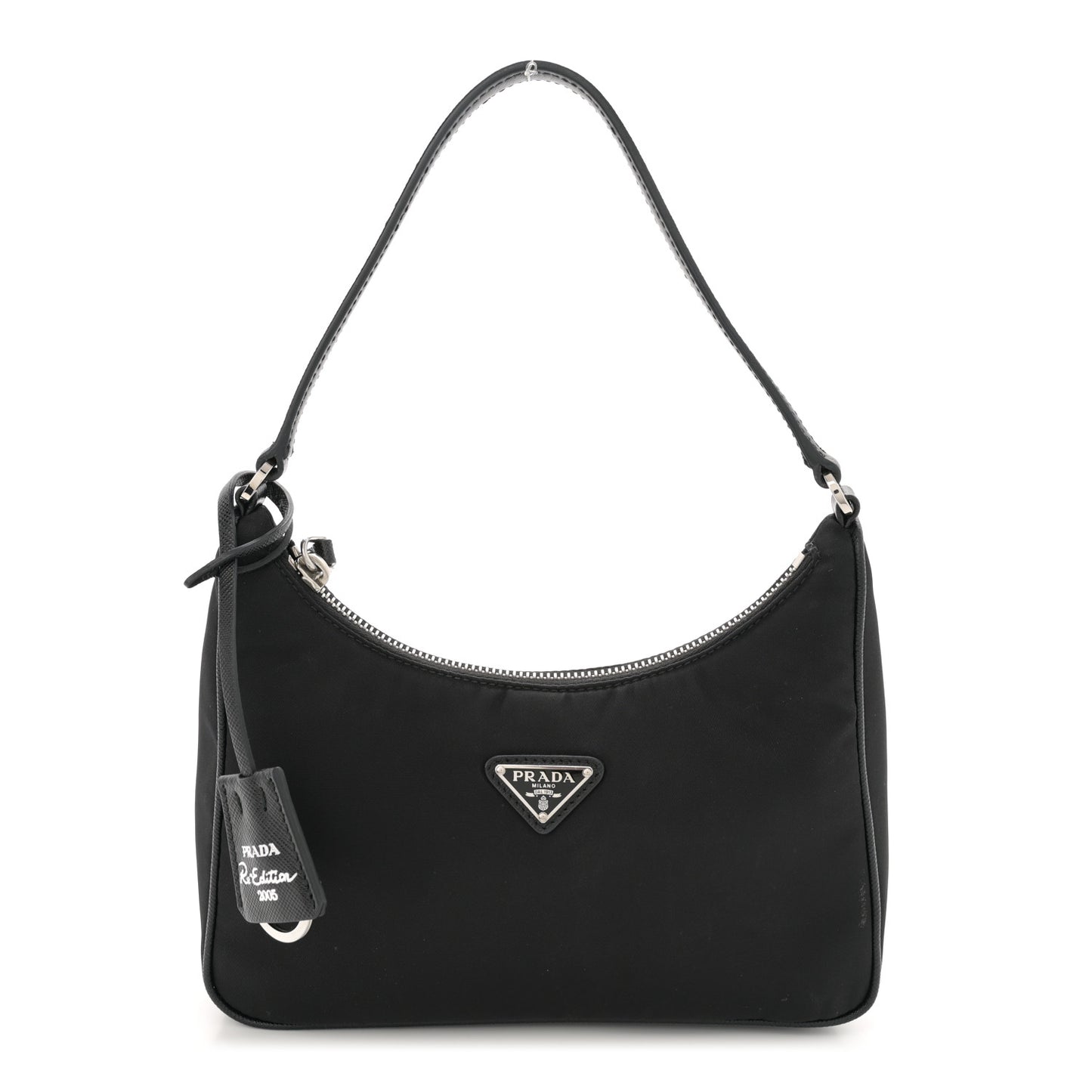 Tessuto Nylon Saffiano Mini Re-Edition 2005 Bag Black