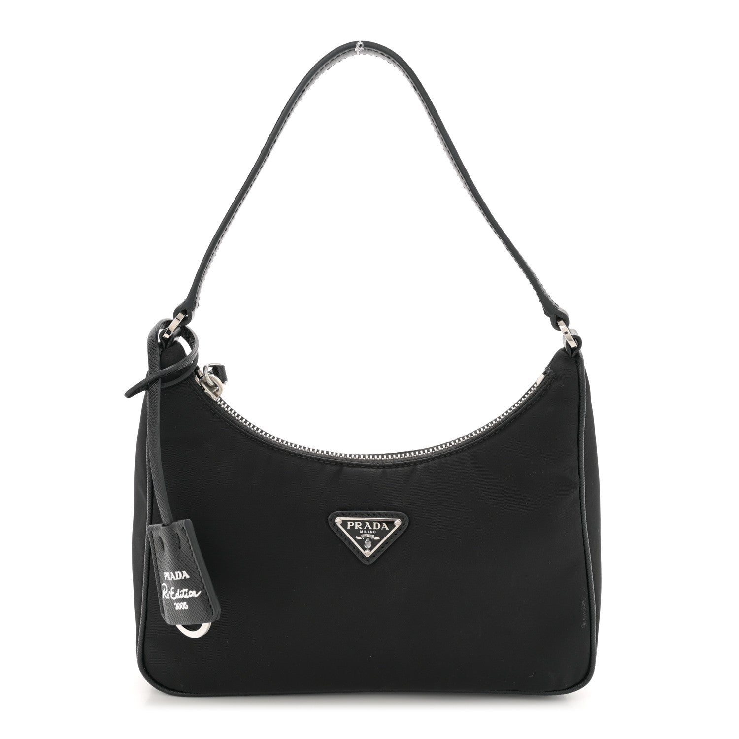 Prada Tessuto Nylon Saffiano Mini Re-Edition 2005 Bag Black 1 of 14