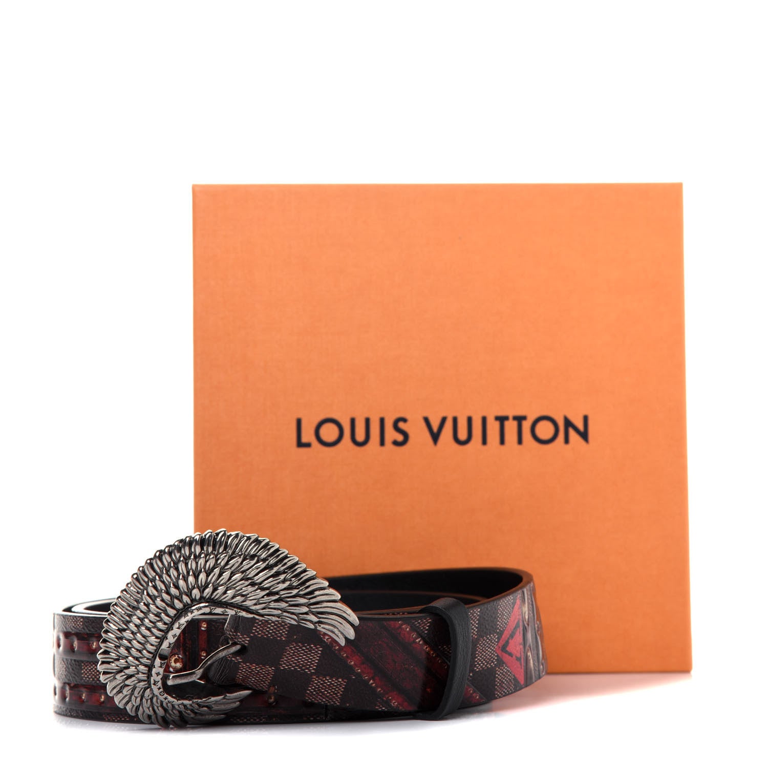Louis Vuitton Transformed Damier Ebene Time Trunk Belt 85 34 8 of 8