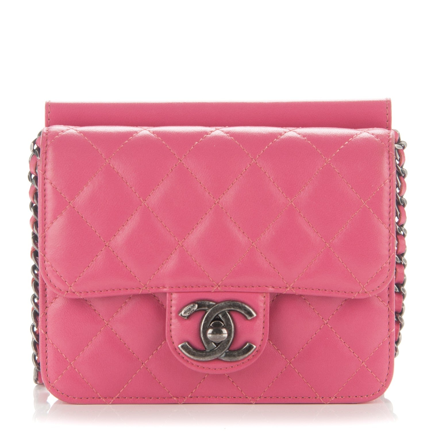 Chanel Lambskin Quilted Mini Crossing Times Flap Pink 1 of 7