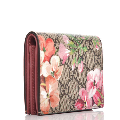 Gucci GG Supreme Monogram Blooms Card Case Beige Multicolor Dry Rose 3 of 7