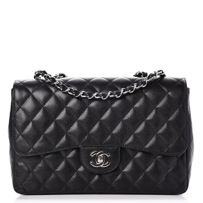 Chanel Caviar Quilted Jumbo Single Flap Black 1 of 9