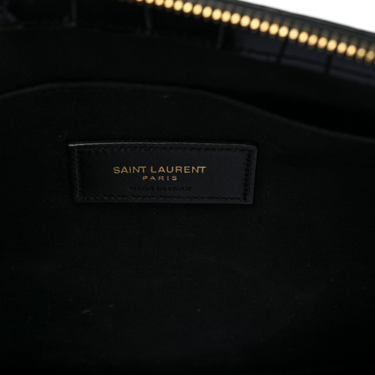 Calfskin Crocodile Embossed Tablet Pouch Black