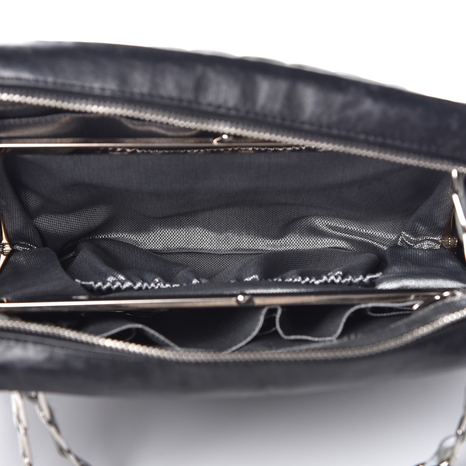 Chanel Lambskin Vertical Quilted Mademoiselle Small Camera Case Black 8 of 25