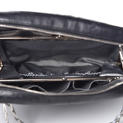 Chanel Lambskin Vertical Quilted Mademoiselle Small Camera Case Black 8 of 25