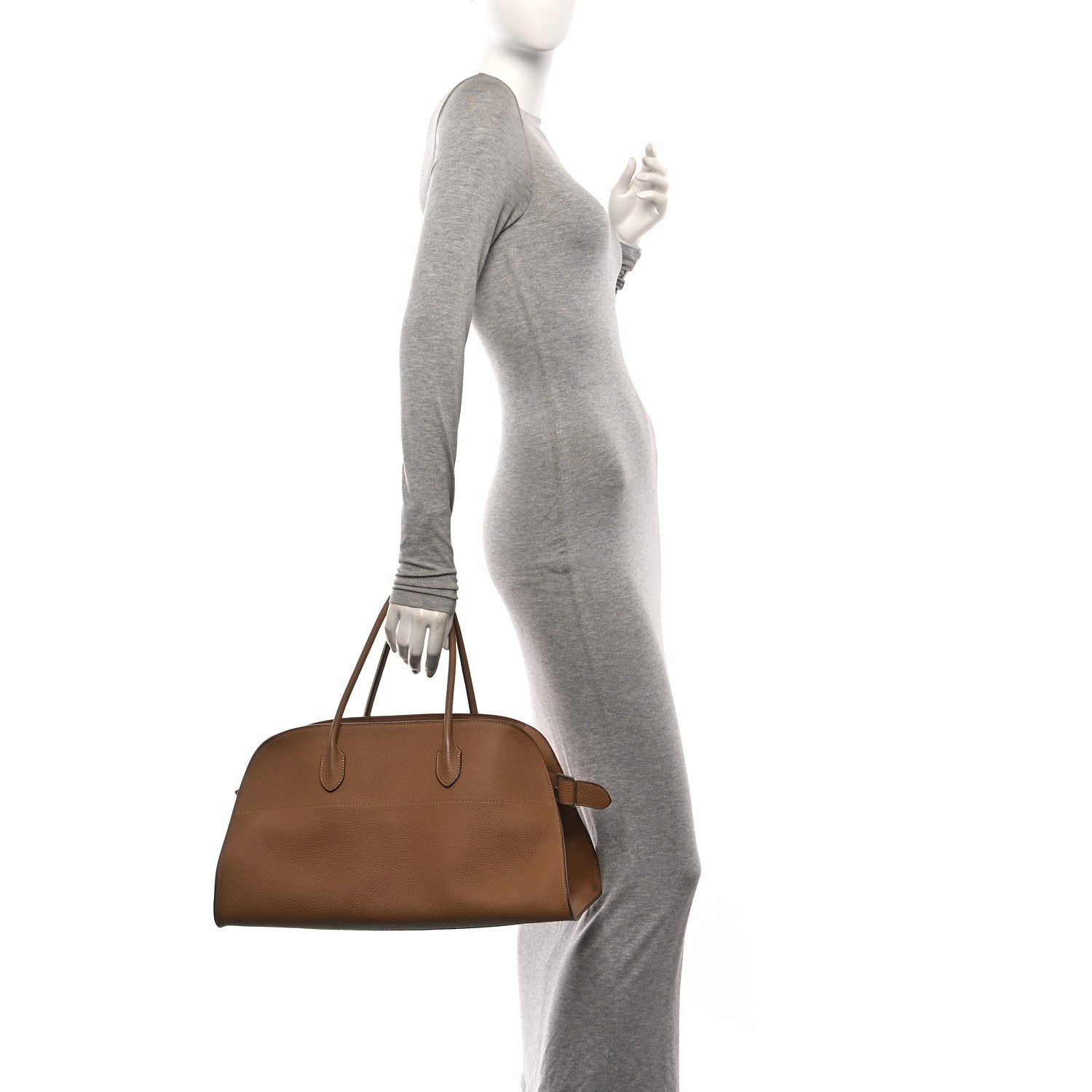 The Row Matte Grained Calfskin EW Margaux Rubber 2 of 9