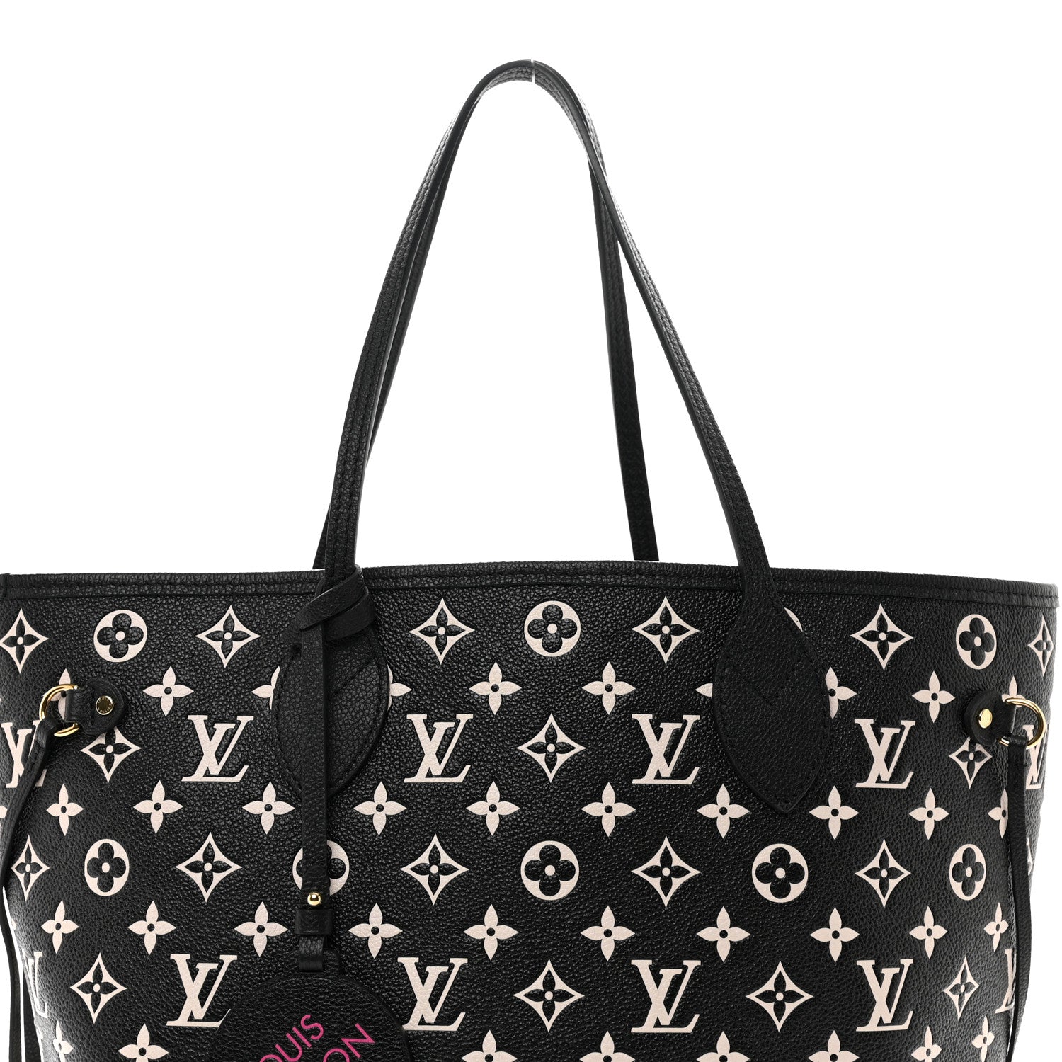 Louis Vuitton Empreinte Spring In The City Neverfull MM Black White Pink 5 of 9