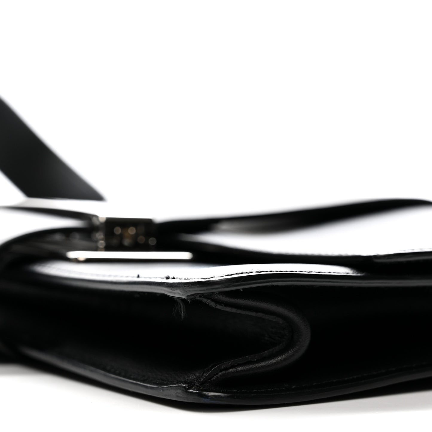 City Calfskin Ribbon Bag Black