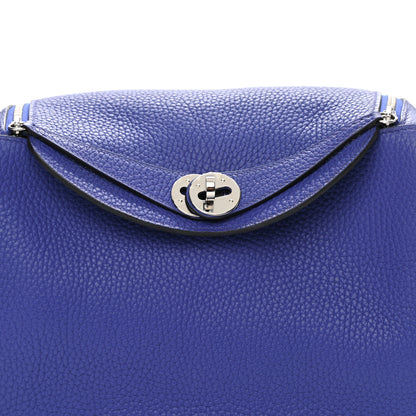 Hermes Taurillon Clemence Matte Niloticus Crocodile Touch Lindy 26 Bleu Electrique 8 of 10