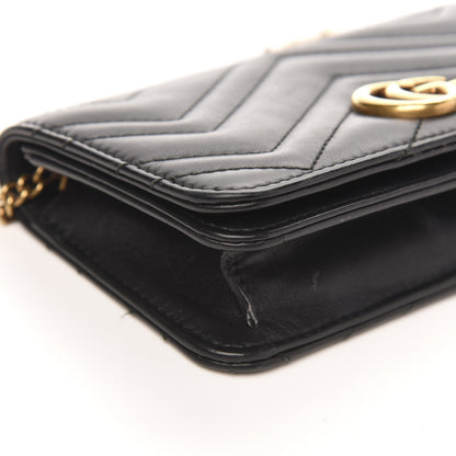 Gucci Calfskin Matelasse GG Marmont Mini Bag Black 9 of 13