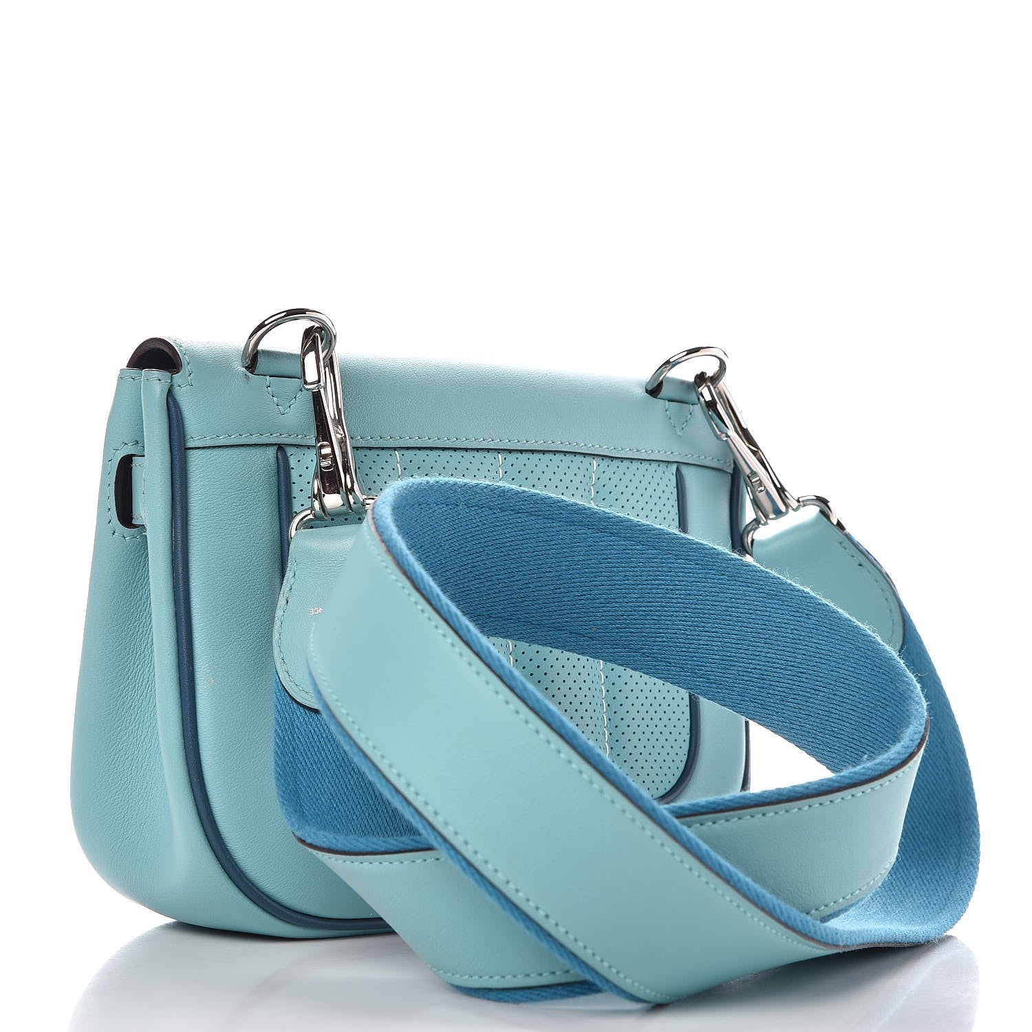Hermes Veau Swift Mini Sac Berline Bleu Atoll Colvert 3 of 9