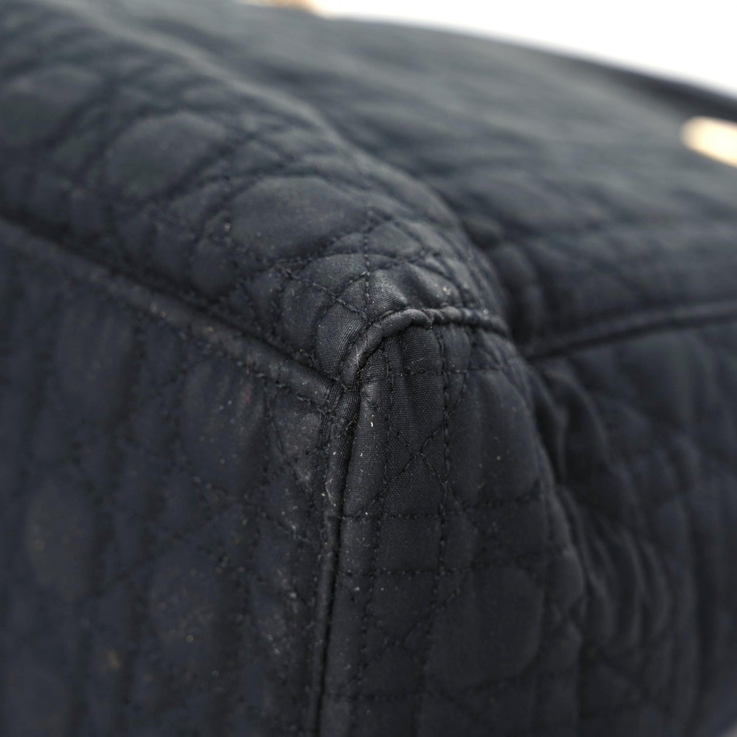 Nylon Cannage Medium Lady Dior Black