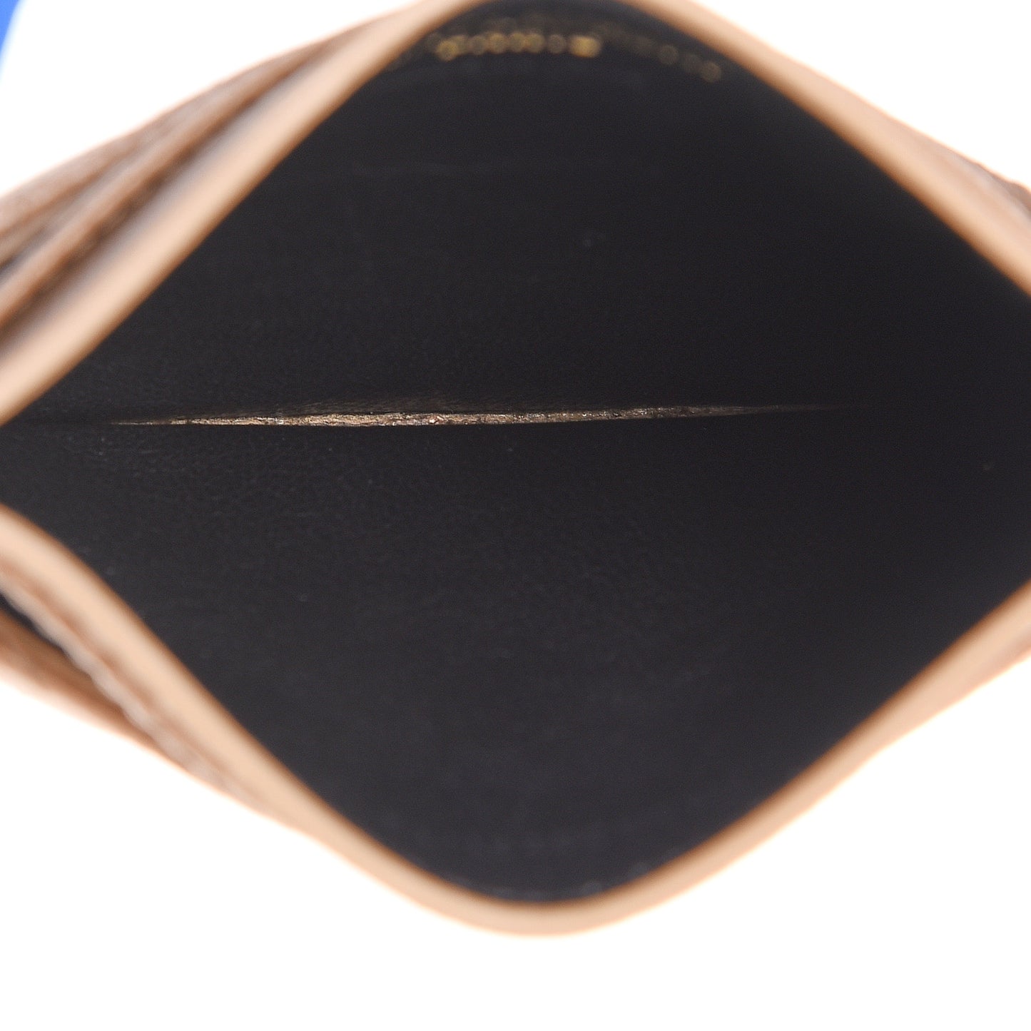 Grain De Poudre Matelasse Chevron Monogram Credit Card Case Cork