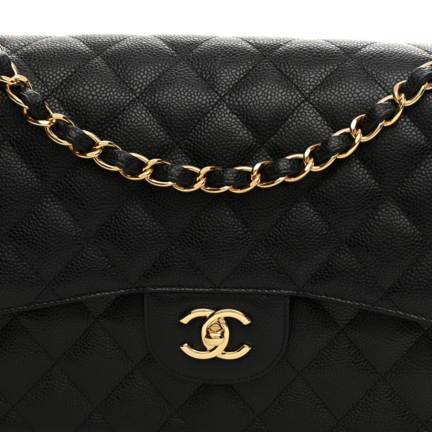 Chanel Caviar Quilted Jumbo Double Flap Black 7 of 11