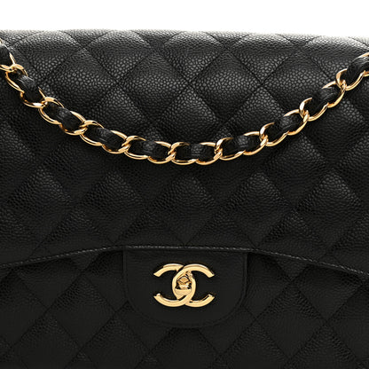 Chanel Caviar Quilted Jumbo Double Flap Black 7 of 11