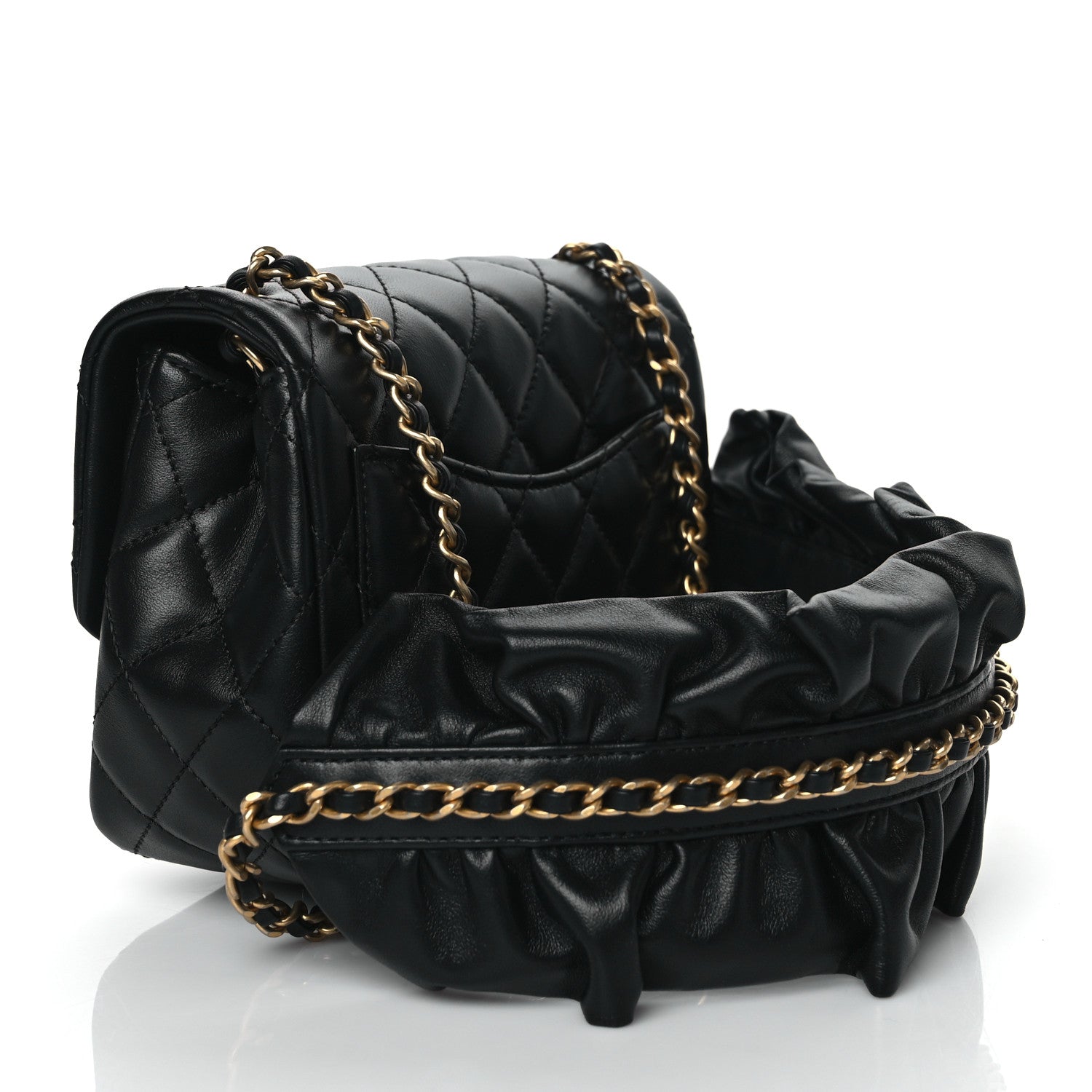 Chanel Lambskin Quilted Mini Romance Square Flap Black 2 of 10