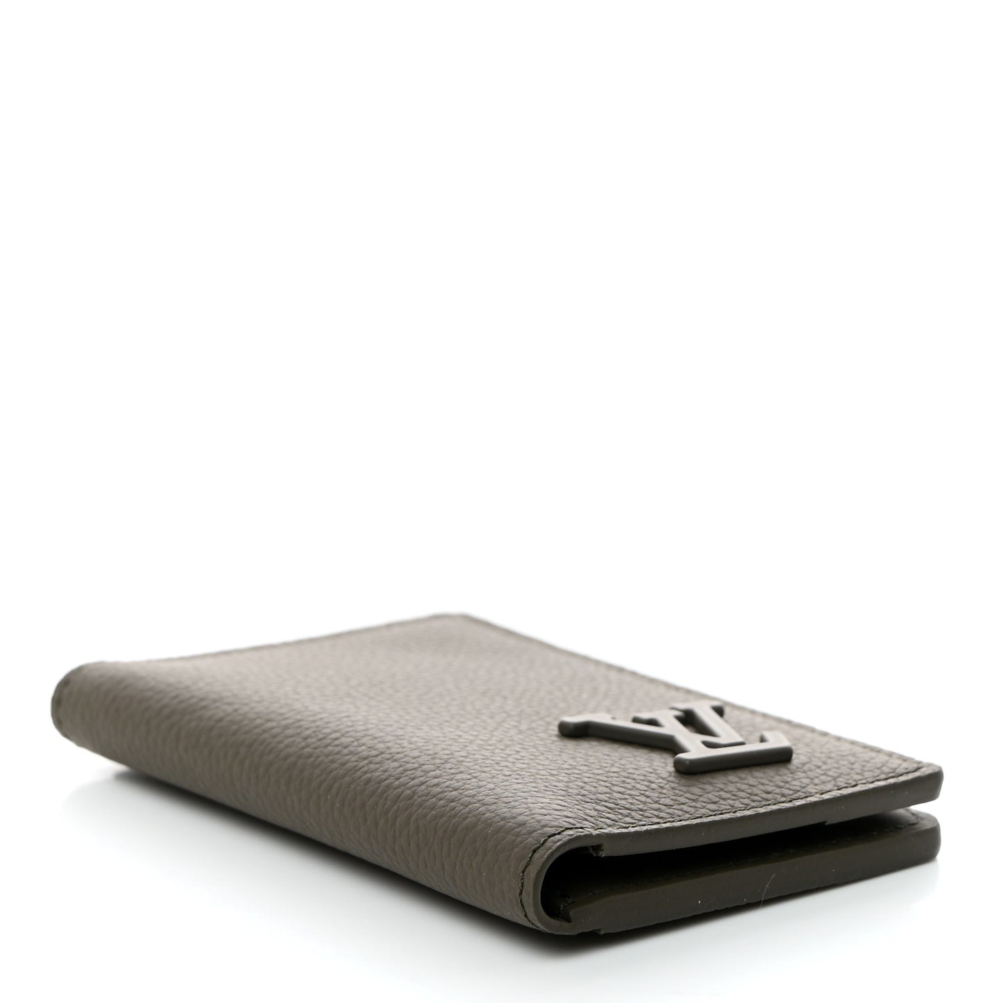 Grained Calfskin Aerogram Pocket Organizer Khaki