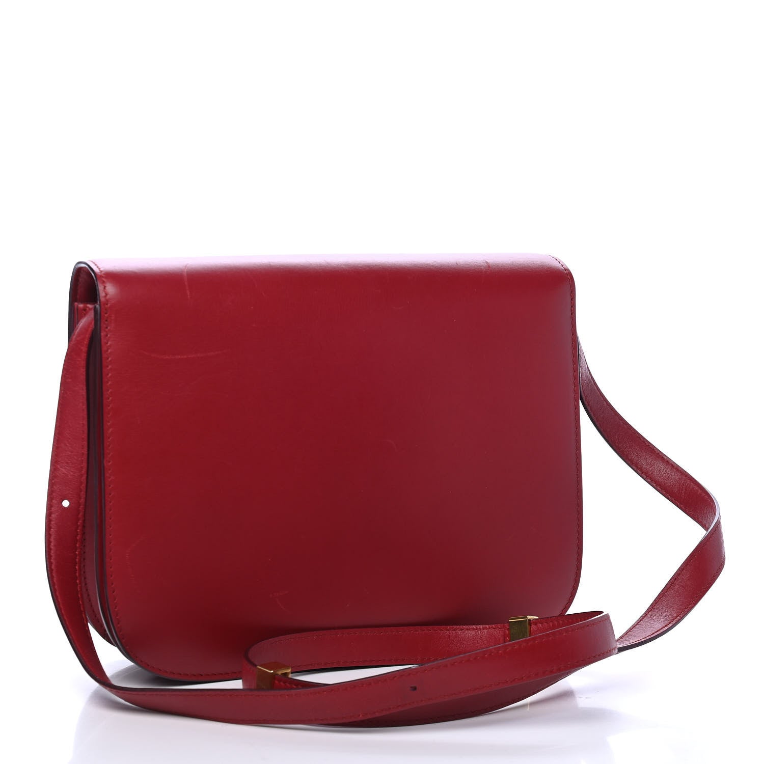 Celine Box Calfskin Medium Classic Box Flap Bag Red 2 of 8