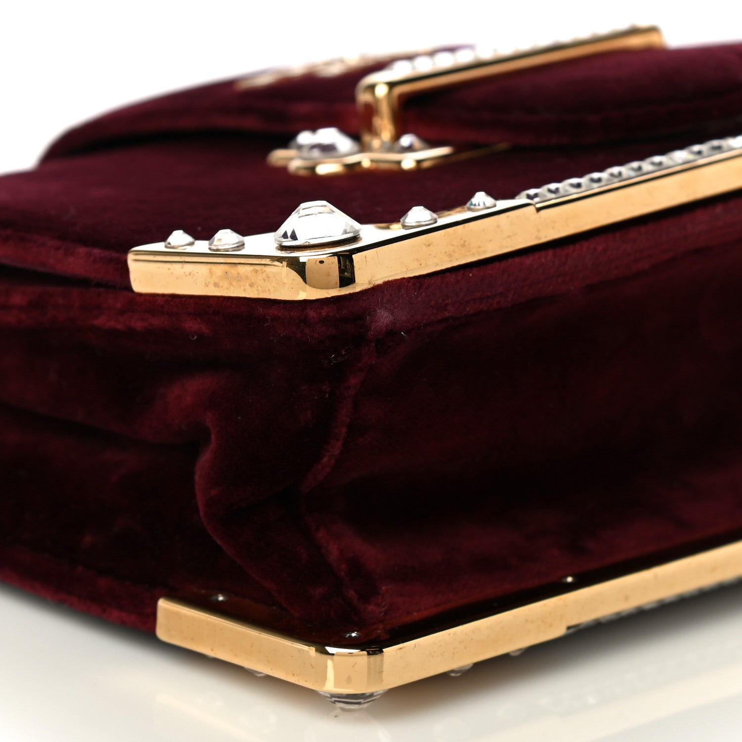 Prada Velvet Crystal Cahier Shoulder Bag Ribes 9 of 13