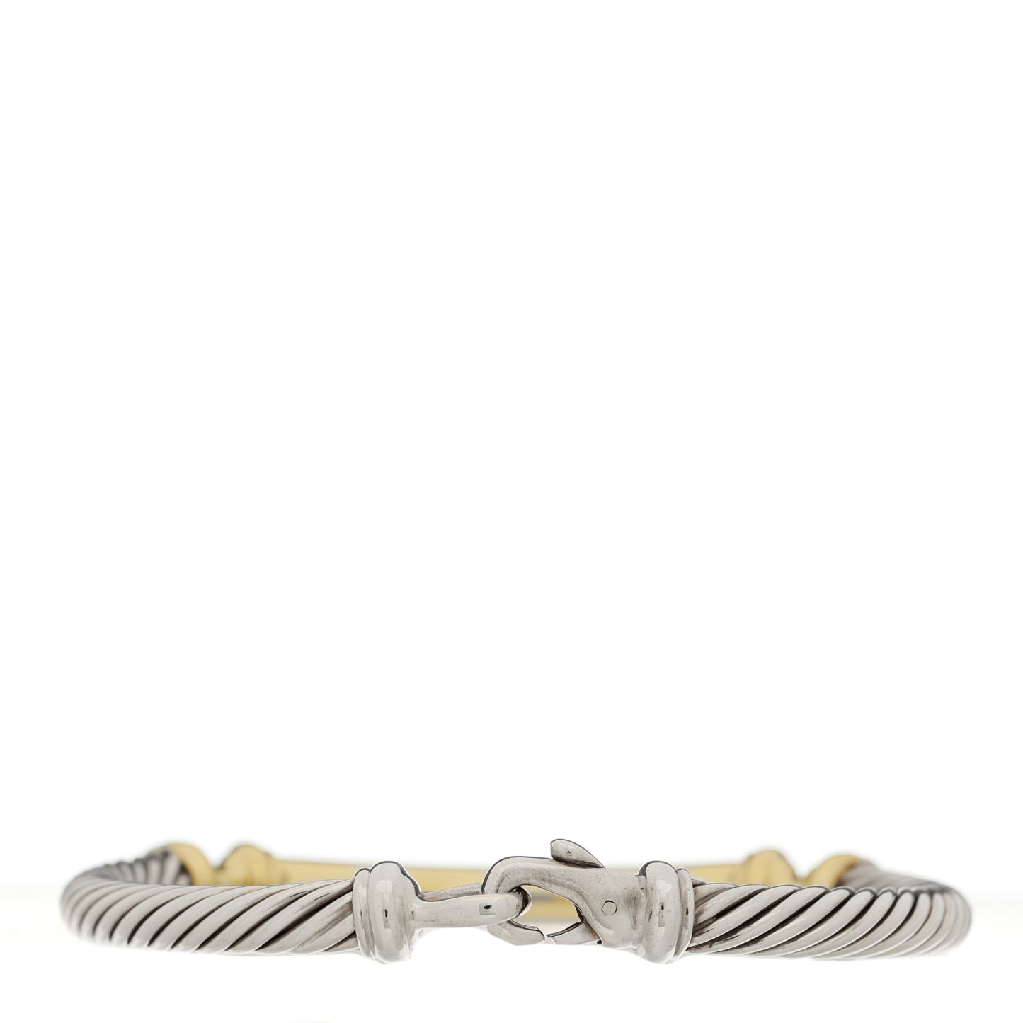 Sterling Silver 14K Yellow Gold 5mm Metro Cable Bracelet