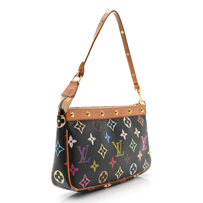 Louis Vuitton Monogram Multicolor Pochette Accessories Black 3 of 13