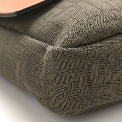 Fendi Canvas Cuoio Roma Vitello Grace Light FF Large Baguette Military Brown Arancio Multicolor 7 of 8
