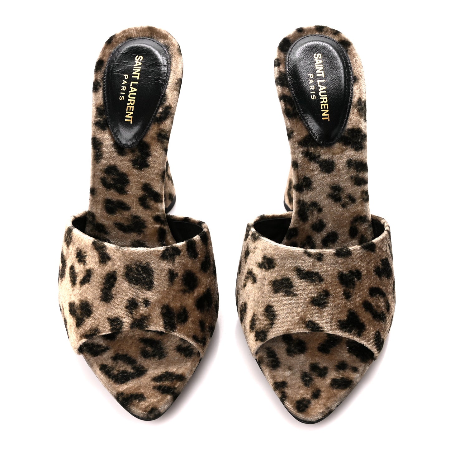Velvet Leopard Print Gippy 105 Sandals 38 Brown