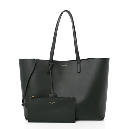 Saint Laurent Calfskin Large Shopping Tote Dark Green 3 of 12