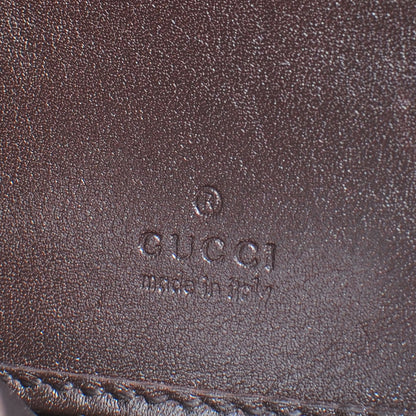 Gucci Guccissima Margaux Calfskin Metal Bar Zip Around Wallet Chocolate 6 of 7