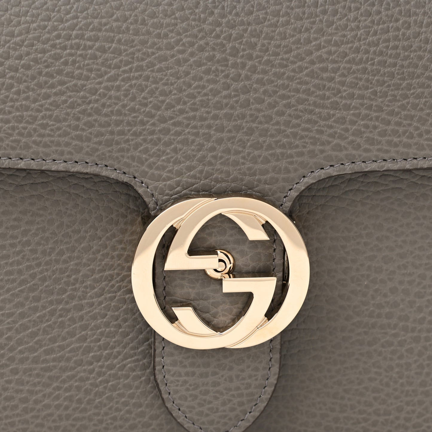 Dollar Calfskin Small Interlocking G Shoulder Bag Loess