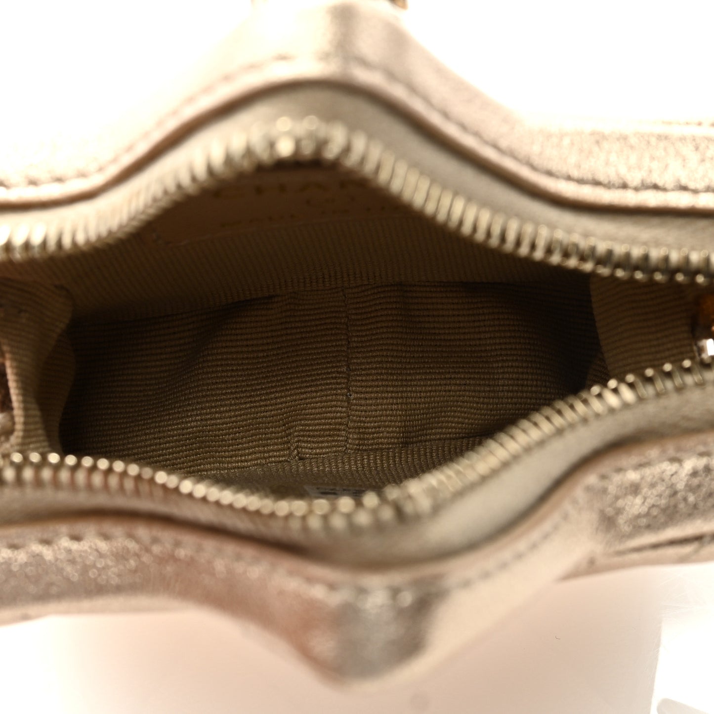 Metallic Lambskin Walk Of Fame Star Clip On Coin Purse Gold